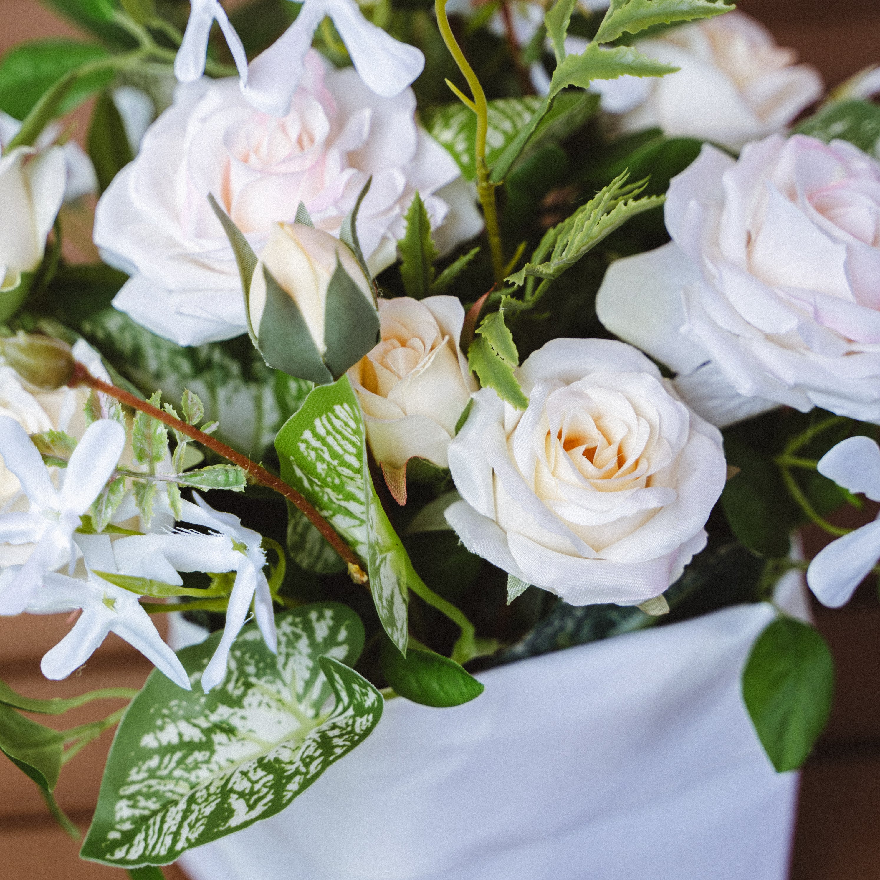 Faux Potted Jasmine Arrangement