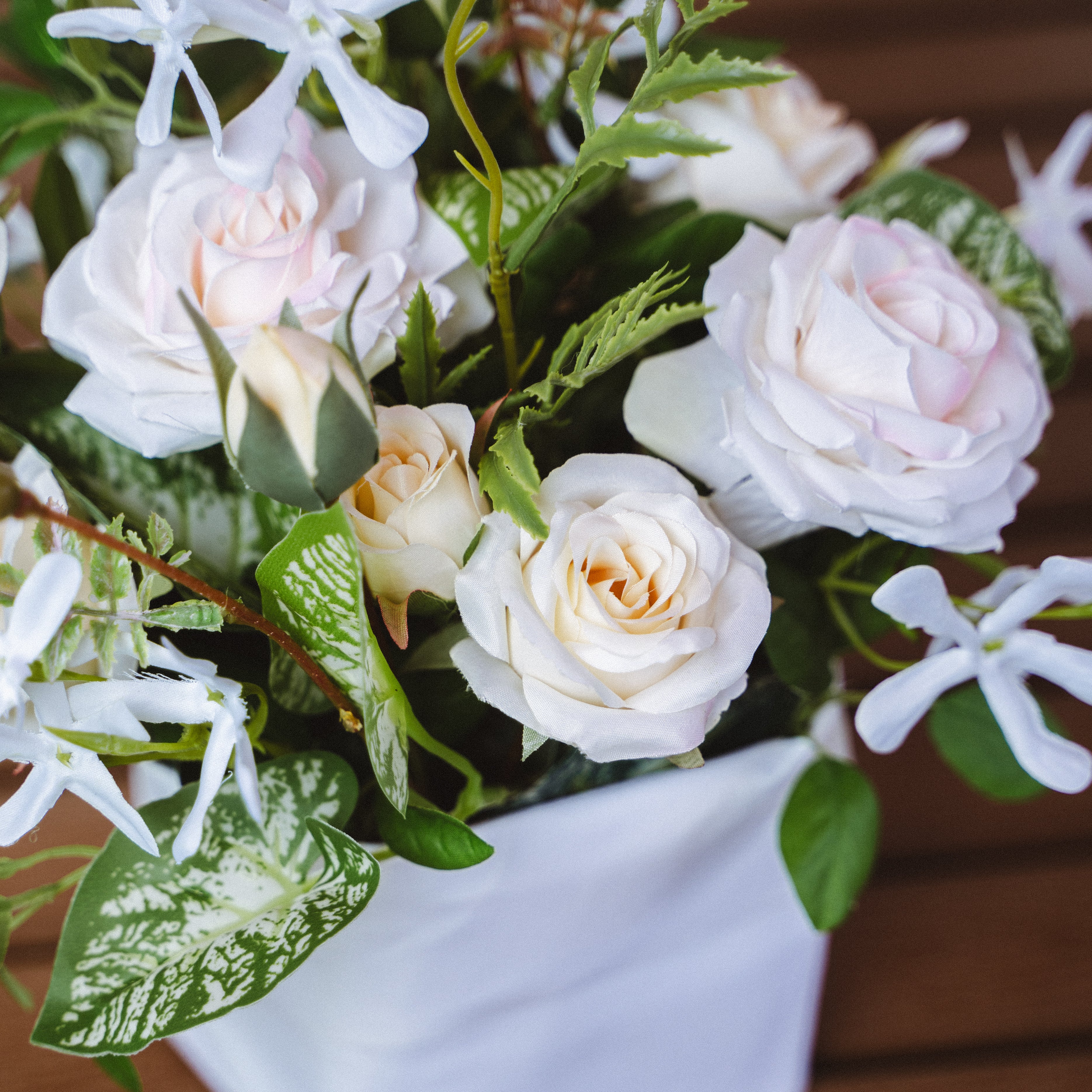 Faux Potted Jasmine Arrangement