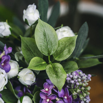 Faux Potted Lilac and Olive Arrangement for Indoor Decor